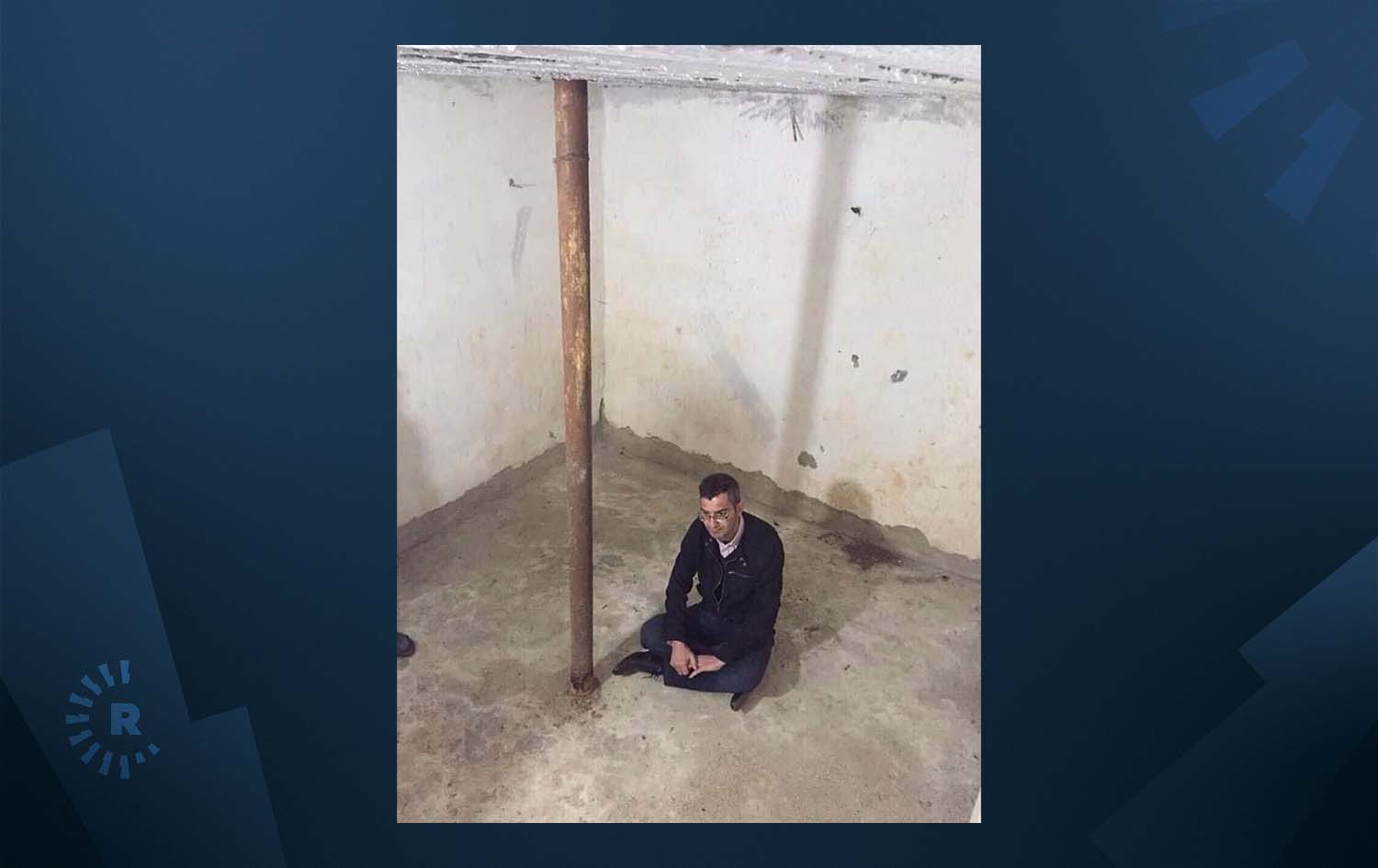 Photo of Kamaran Nawroz in 2017 re-visiting the basement he lost his family in during the 1988 Halabja chemical attack. Photo: submitted